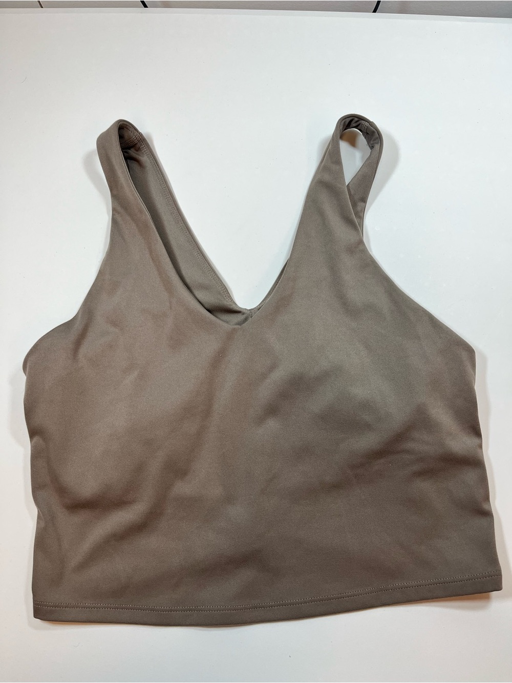 All in Motion Taupe Brown V Neck Athletic Tank Top Size L